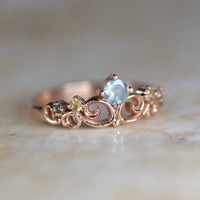 Elvina‘s Crown - Alexandrite + Sapphires / Rose Gold / Size 5.75 / Ready to Ship