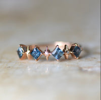 4 Sapphire Aurora Ring - Rose Gold / Made to Order