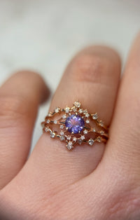 Purple Sapphire Iris Ring