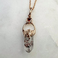 Fire Quartz + Garnet Amulet / Ready to Ship