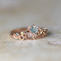 Elvina‘s Crown - Alexandrite + Sapphires / Rose Gold / Size 5.75 / Ready to Ship