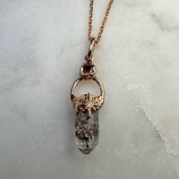 Fire Quartz + Garnet Amulet / Ready to Ship