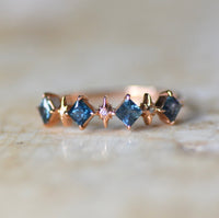 4 Sapphire Aurora Ring - Rose Gold / Made to Order