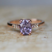 Purple Spinel Ring - Rose Gold / Size 6.75