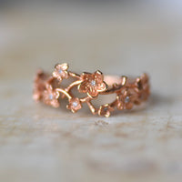 Sakura Garden Ring / Rose Gold / Size 7