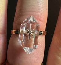 Herkimer Quartz Floating Star Ring / MADE TO ORDER