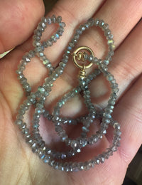 Faceted Labradorite Strand