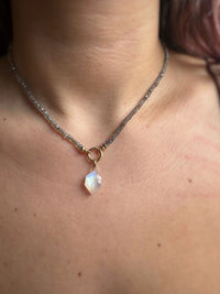 Hexagon Moonstone Pendant