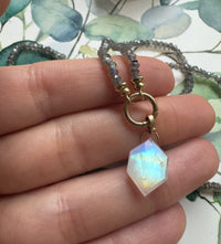 Hexagon Moonstone Pendant