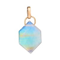 Hexagon Moonstone Pendant