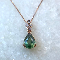Teal Sapphire Necklace