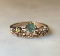 Elvina‘s Crown - Alexandrite + Sapphires / Rose Gold / Size 5.75 / Ready to Ship