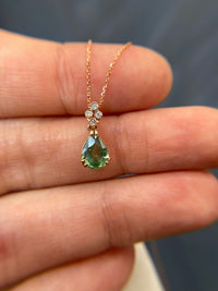 Teal Sapphire Necklace