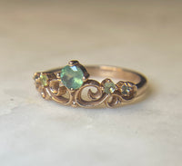 Elvina‘s Crown - Alexandrite + Sapphires / Rose Gold / Size 5.75 / Ready to Ship