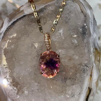 Fire Quartz Amethyst Necklace