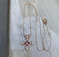 Athena Amulet - Pink Sapphire / MADE TO ORDER