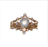 Star Sapphire Asteria Wedding Set / MADE TO ORDER