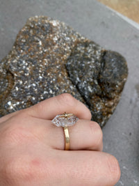 Herkimer Quartz Floating Star Ring / MADE TO ORDER