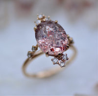 Ophelia Fire Quartz Ring / Made to Order