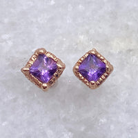 Amethyst Princess Studs / MADE TO ORDER