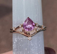 Luna Wedding Set - Pink Sapphire