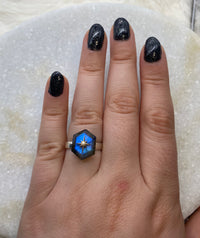 Labradorite Floating Star Ring - Silver/14K / MADE TO ORDER