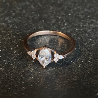 Marquise Diamond Ring - Rose Gold / Size 7