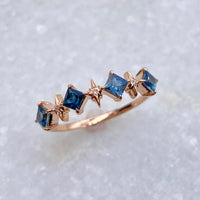 4 Sapphire Aurora Ring - Rose Gold / Made to Order