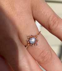 Star Sapphire Iris Rainbow Ring