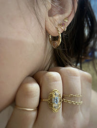 Vintage Aquamarine Ring - Size 6