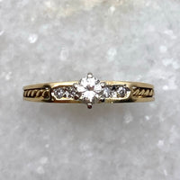 Vintage Diamond Engagement Ring - Size 7.5