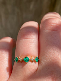 3 Emerald Aurora Ring / MADE TO ORDER