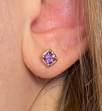 Amethyst Princess Studs / MADE TO ORDER