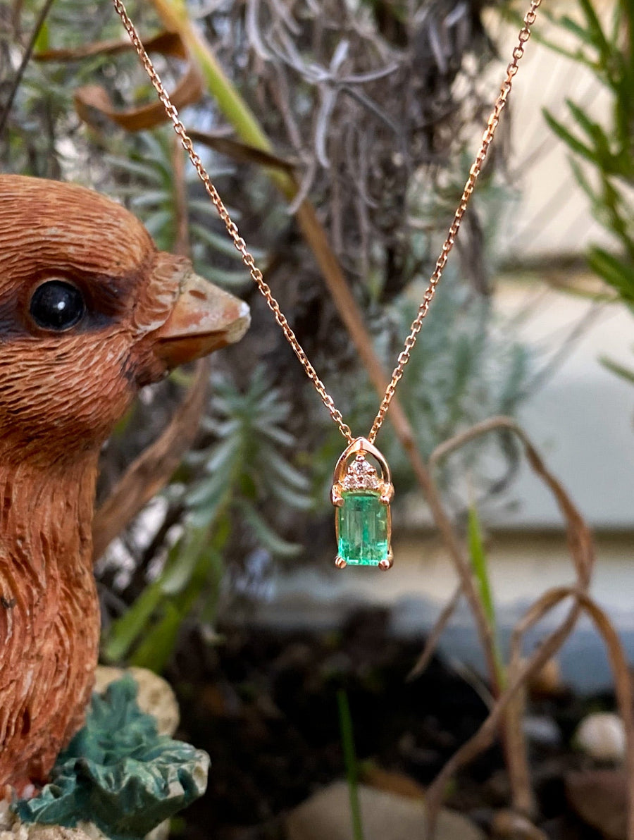 Emerald & Opal Slider Necklace