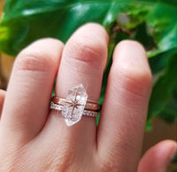 Herkimer Quartz Floating Star Ring / MADE TO ORDER