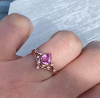 Luna Wedding Set - Pink Sapphire