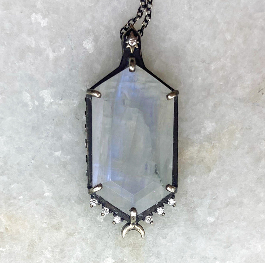 Silver Moonstone Aurora Amulet Pre-Order