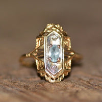 Vintage Aquamarine Ring - Size 6