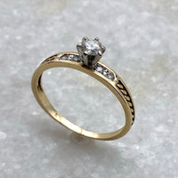 Vintage Diamond Engagement Ring - Size 7.5
