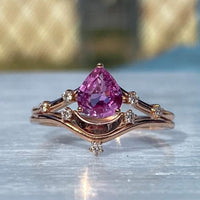 Luna Wedding Set - Pink Sapphire