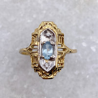 Vintage Aquamarine Ring - Size 6