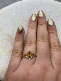 Luna Wedding Set - Morganite / Size 6.75