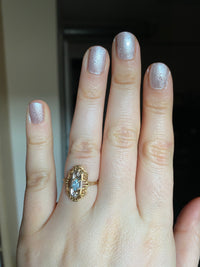 Vintage Aquamarine Ring - Size 6