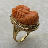 10K Cameo Ring / Size 6.5