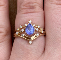 Luna Asteria Wedding Set - Tanzanite