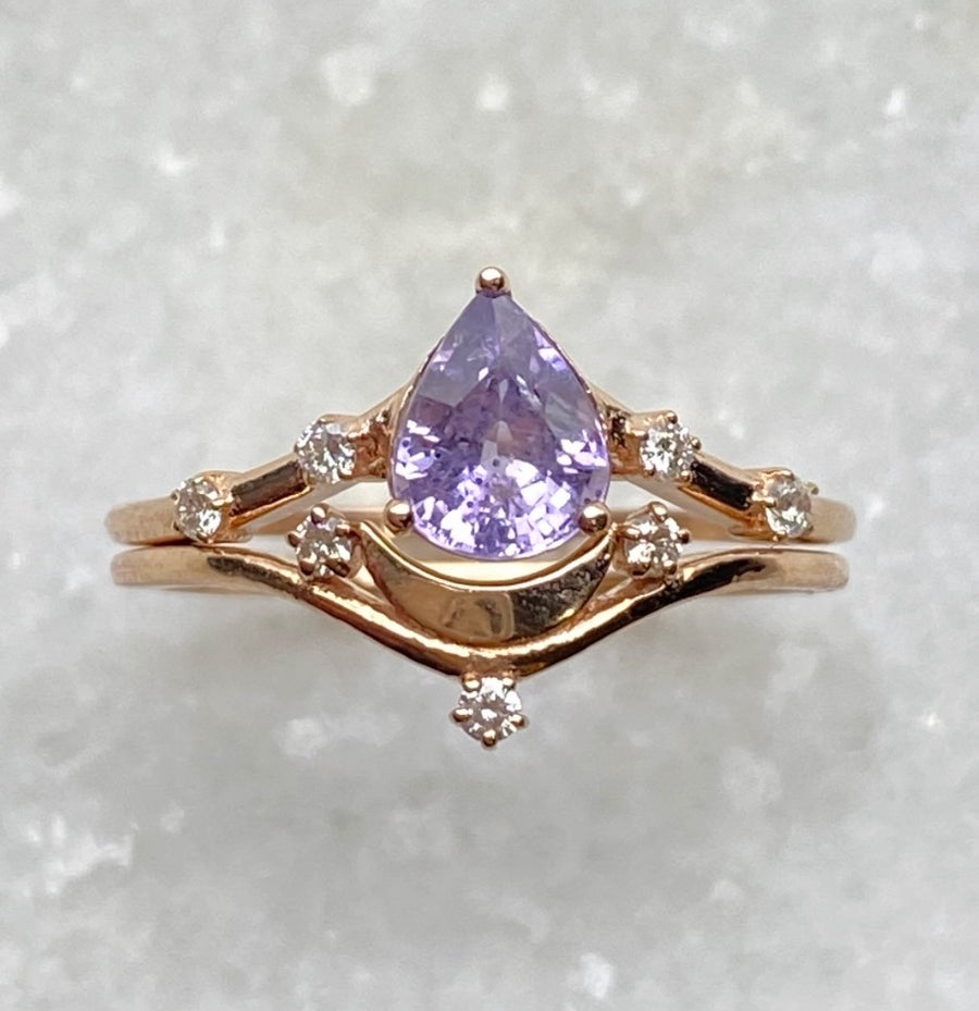 Luna Wedding Set - Purple Sapphire