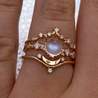 Moonstone Luna Asteria Wedding Set