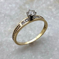 Vintage Diamond Engagement Ring - Size 7.5