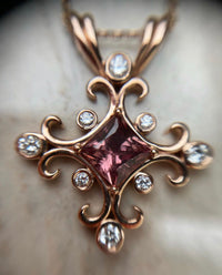 Athena Amulet - Pink Sapphire / MADE TO ORDER