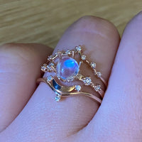 Moonstone Luna Asteria Wedding Set